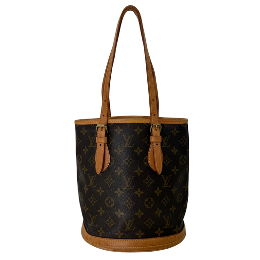 Louis Vuitton Bucket Bag Monogram Braun / akzeptabel Louis Vuitton