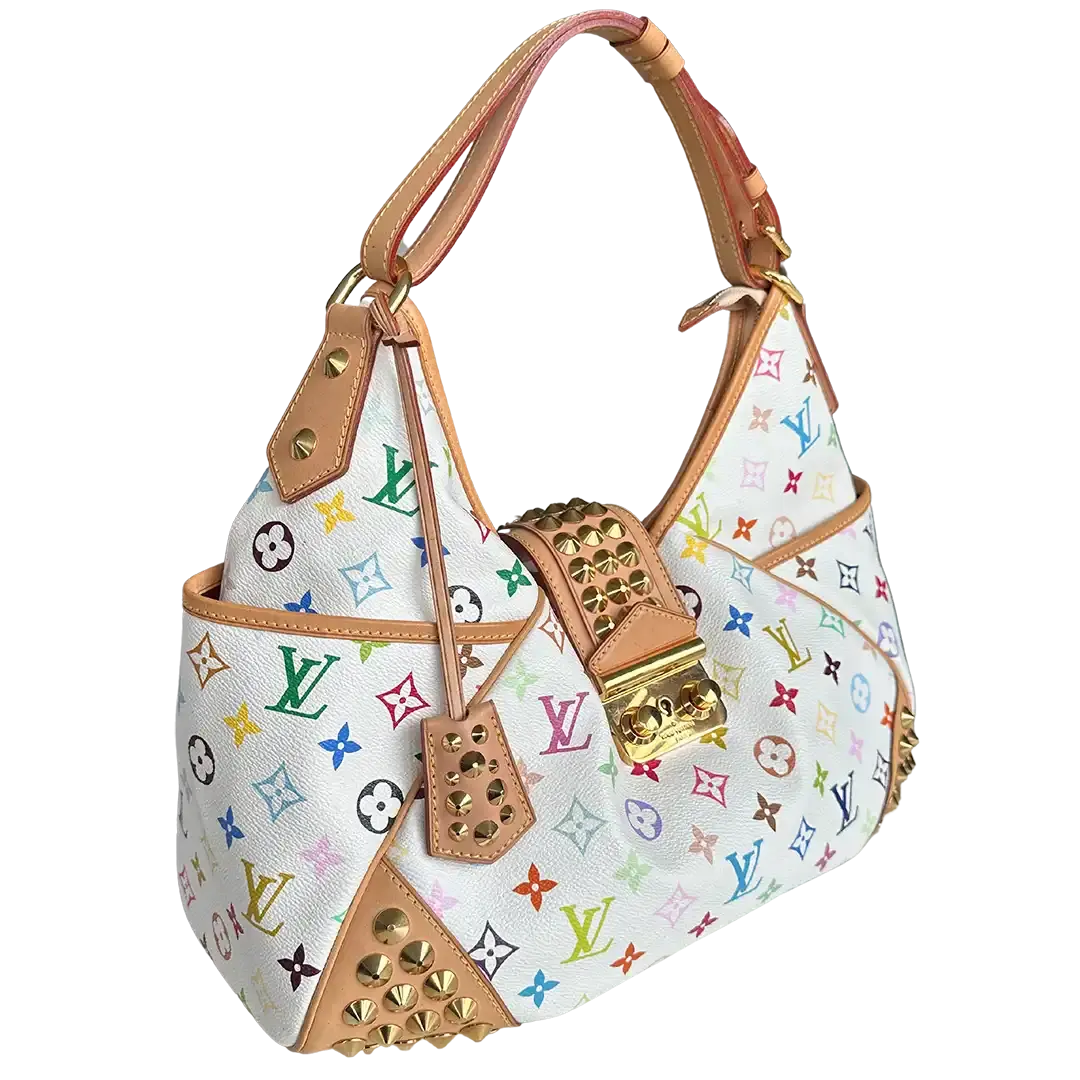 Louis Vuitton Chrissie Multicolor Weiss / sehr gut Louis Vuitton