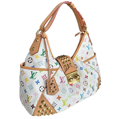 Louis Vuitton Chrissie Multicolor Weiss / sehr gut Louis Vuitton