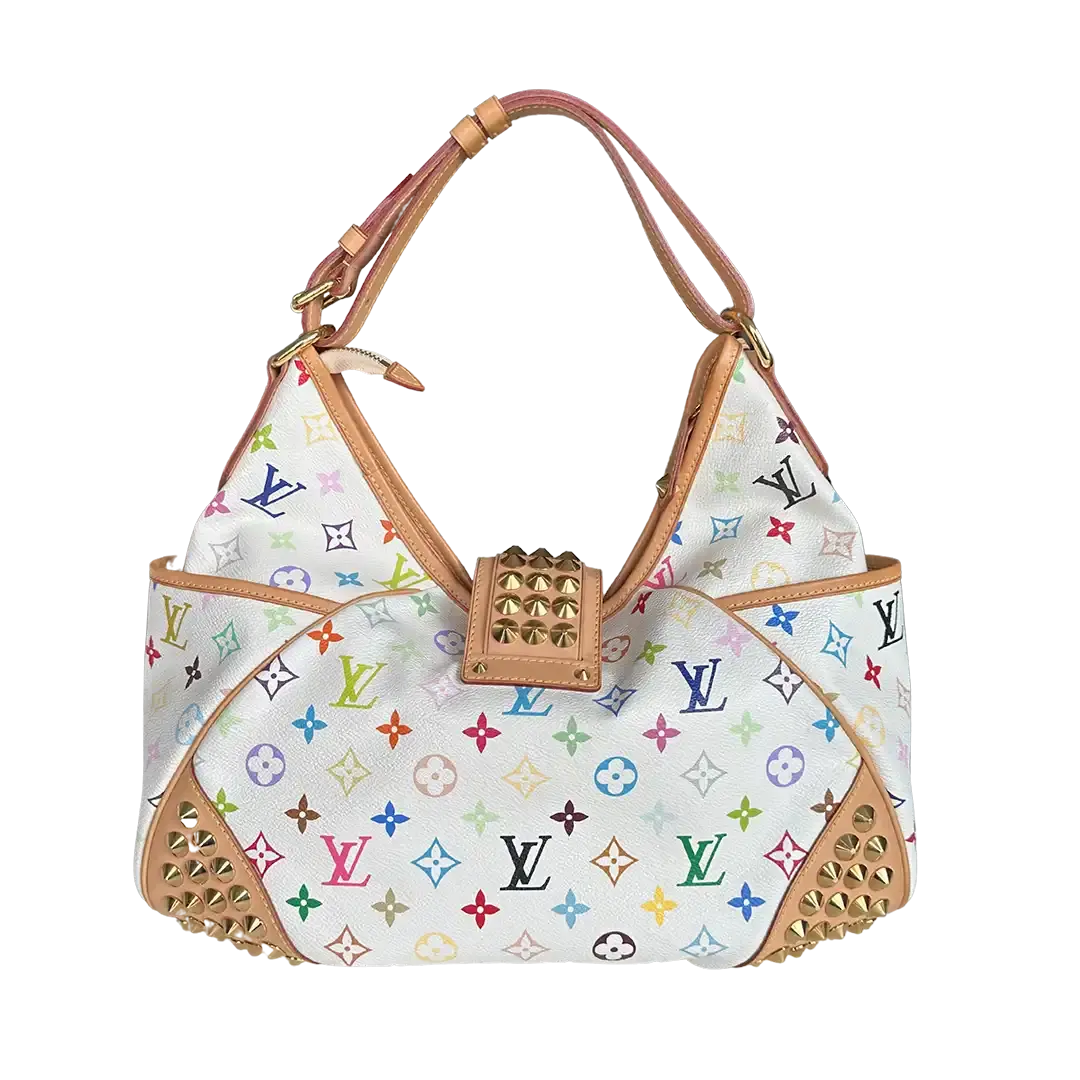 Louis Vuitton Chrissie Multicolor Weiss / sehr gut Louis Vuitton