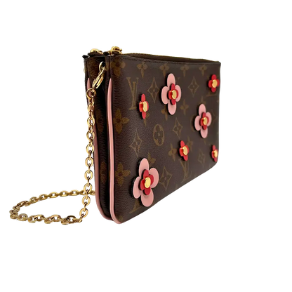 Louis Vuitton Double Zip Pochette Monogram Blooming Flowers Fullset / sehr gut - Echtheitscheck