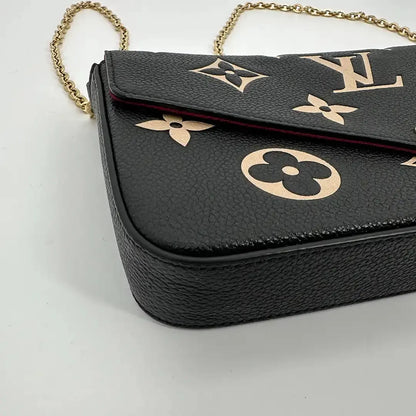 Louis Vuitton Félicie Pochette Monogram Empreinte Leder Bicolor M80482 Fullset / sehr gut Louis Vuitton
