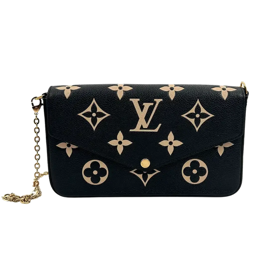 Louis Vuitton Félicie Pochette Monogram Empreinte Leder Bicolor M80482 Fullset / sehr gut Louis Vuitton