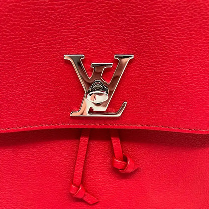 Louis Vuitton Lockme M41814 Lederrucksack Rot Silber / sehr gut Louis Vuitton