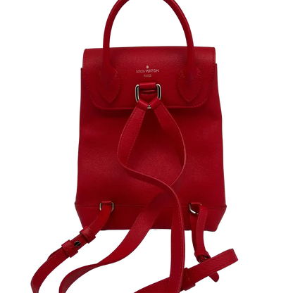Louis Vuitton Lockme M41814 Lederrucksack Rot Silber / sehr gut Louis Vuitton