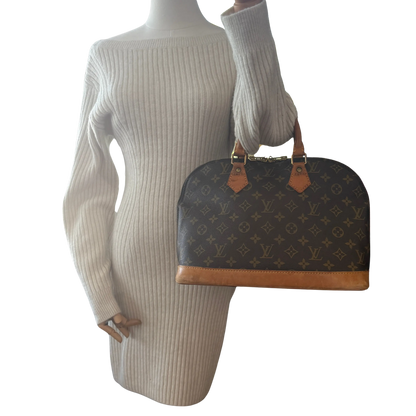 Louis Vuitton Monogram Alma PM Braun / akzeptabel Louis Vuitton