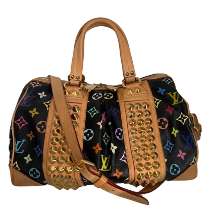 Louis Vuitton Monogram Courtney Handtasche MM Schwarz Multicolor/ gut Louis Vuitton