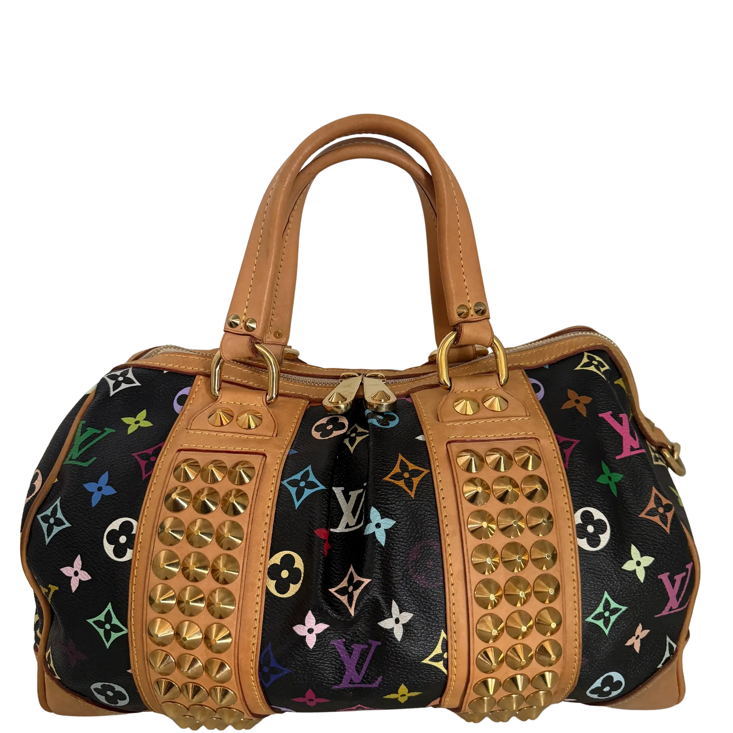Louis Vuitton Monogram Courtney Handtasche MM Schwarz Multicolor/ gut Louis Vuitton