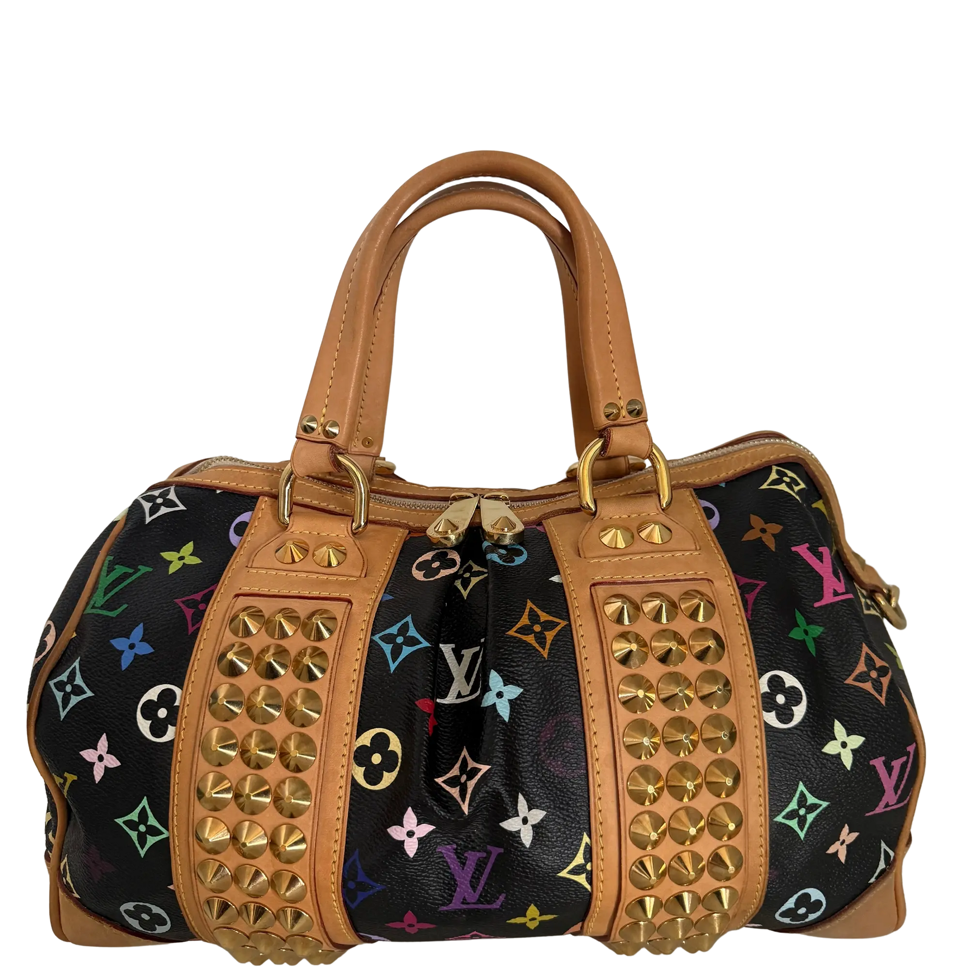 Louis Vuitton Monogram Courtney Handtasche MM Schwarz Multicolor/ gut Louis Vuitton