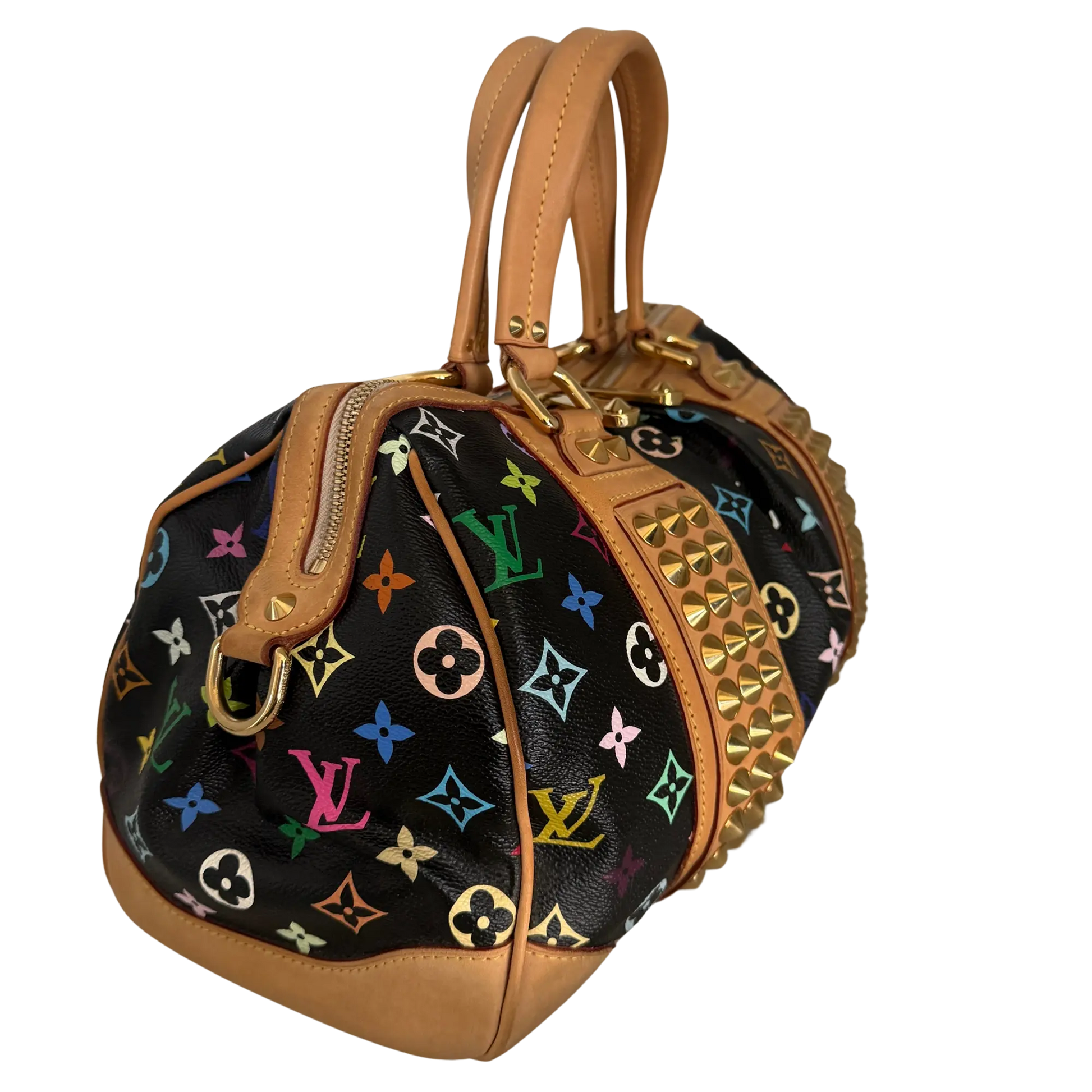 Louis Vuitton Monogram Courtney Handtasche MM Schwarz Multicolor/ gut Louis Vuitton