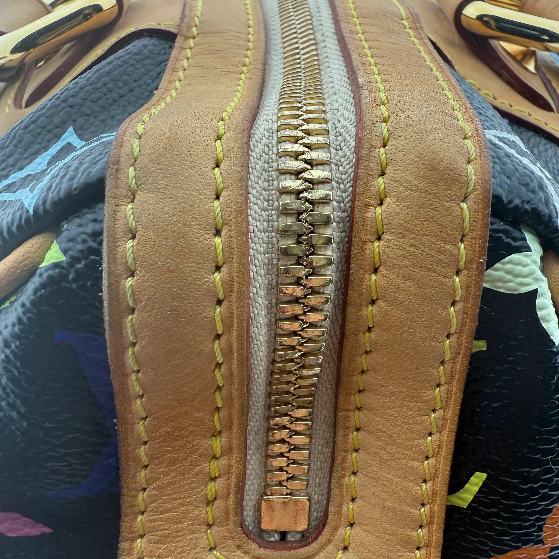 Louis Vuitton Monogram Courtney Handtasche MM Schwarz Multicolor/ gut Louis Vuitton