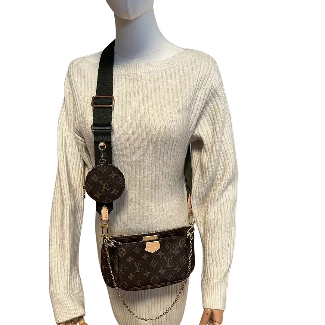 Louis Vuitton Multi Pochette Accessoires Monogram Canvas Khaki M44813 / neuwertig Louis Vuitton
