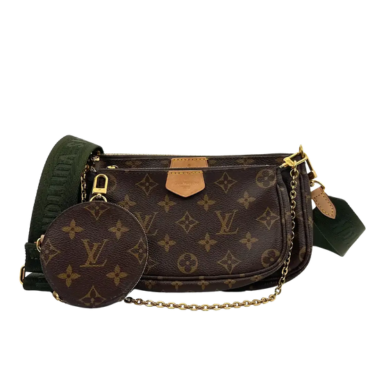 Louis Vuitton Multi Pochette Accessoires Monogram Canvas Khaki M44813 / sehr gut Louis Vuitton
