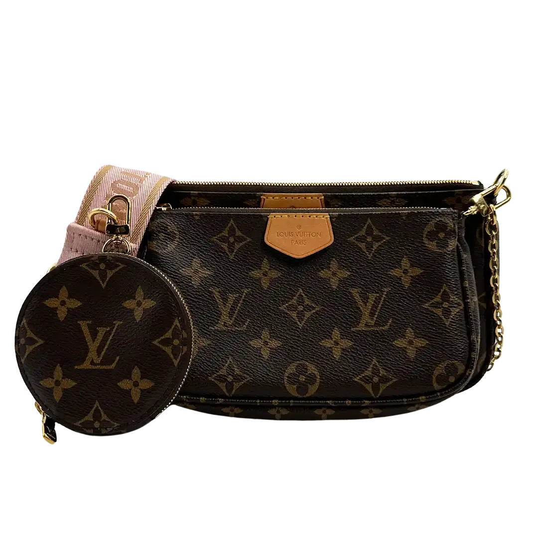 Louis Vuitton Multi Pochette Accessoires Monogram Canvas Rose Clair M44840 Fullset / sehr gut Louis Vuitton