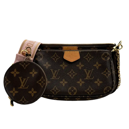 Louis Vuitton Multi Pochette Accessoires Monogram Canvas Rose Clair M44840 Fullset / sehr gut Louis Vuitton