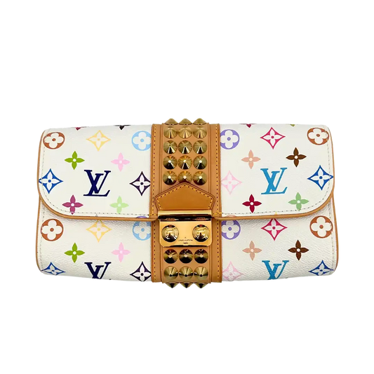 Louis Vuitton Multicolor Monogram Courtney Clutch M45639 / sehr gut Louis Vuitton