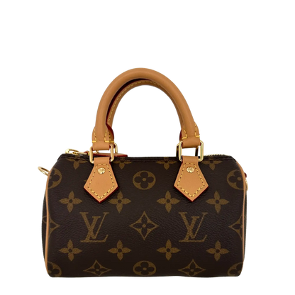 Louis Vuitton Nano Speedy Monogram Canvas braun 2023 M81085 / neuwertig Louis Vuitton