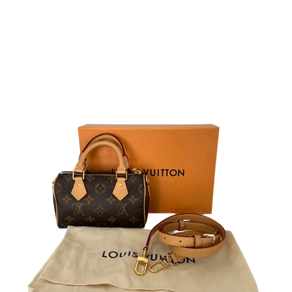 Louis Vuitton Nano Speedy Monogram Canvas braun 2023 M81085 / neuwertig Louis Vuitton