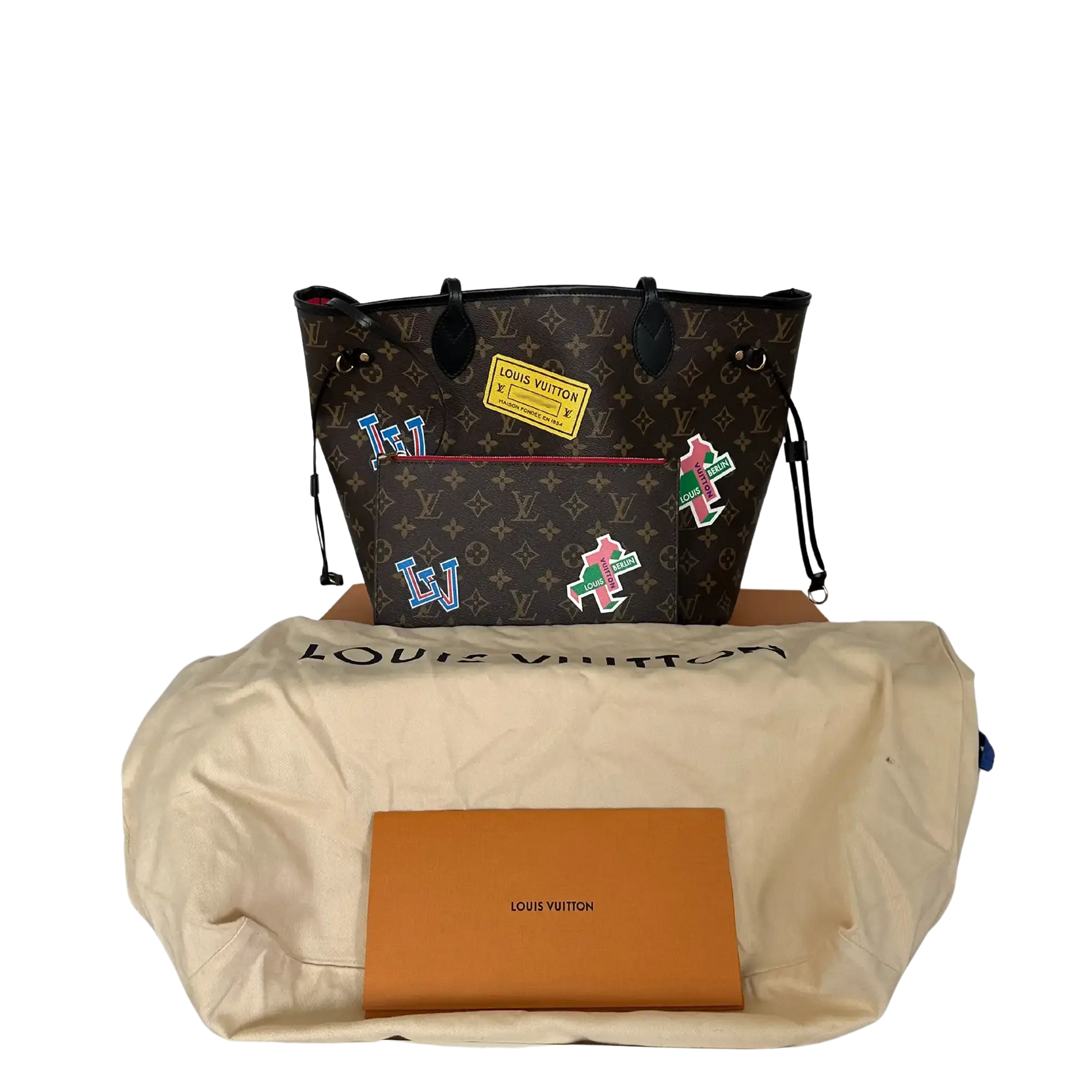 Louis Vuitton Neverfull MM My LV World Tour Monogram Canvas Berlin Fullset / sehr gut Louis Vuitton