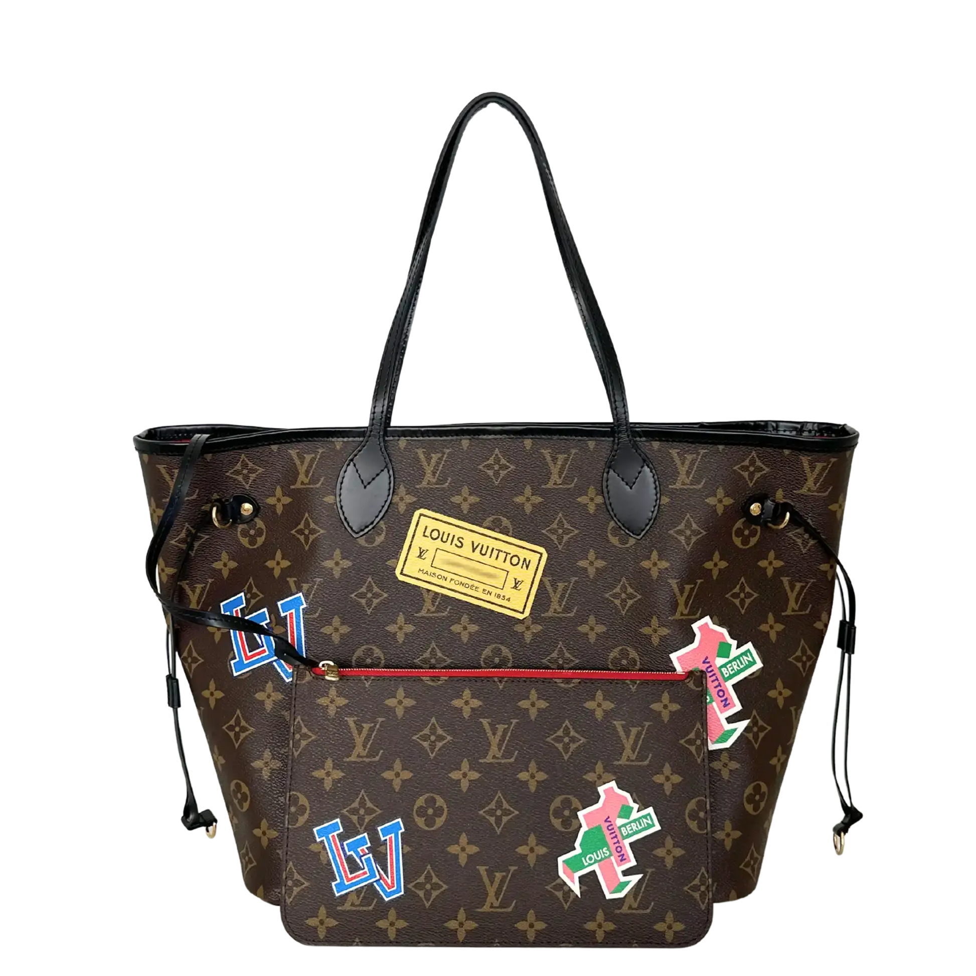 Louis Vuitton Neverfull MM My LV World Tour Monogram Canvas Berlin Fullset / sehr gut Louis Vuitton