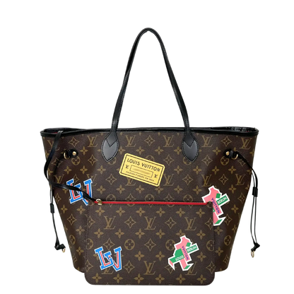 Louis Vuitton Neverfull MM My LV World Tour Monogram Canvas Berlin Fullset / sehr gut Louis Vuitton