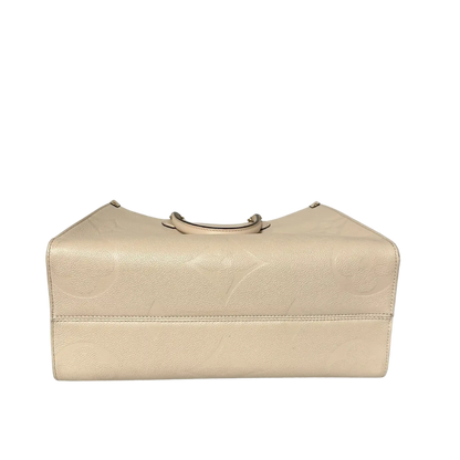 Louis Vuitton Onthego MM mittelgroß  Creme Empreinte Leder Fullset / sehr gut Louis Vuitton