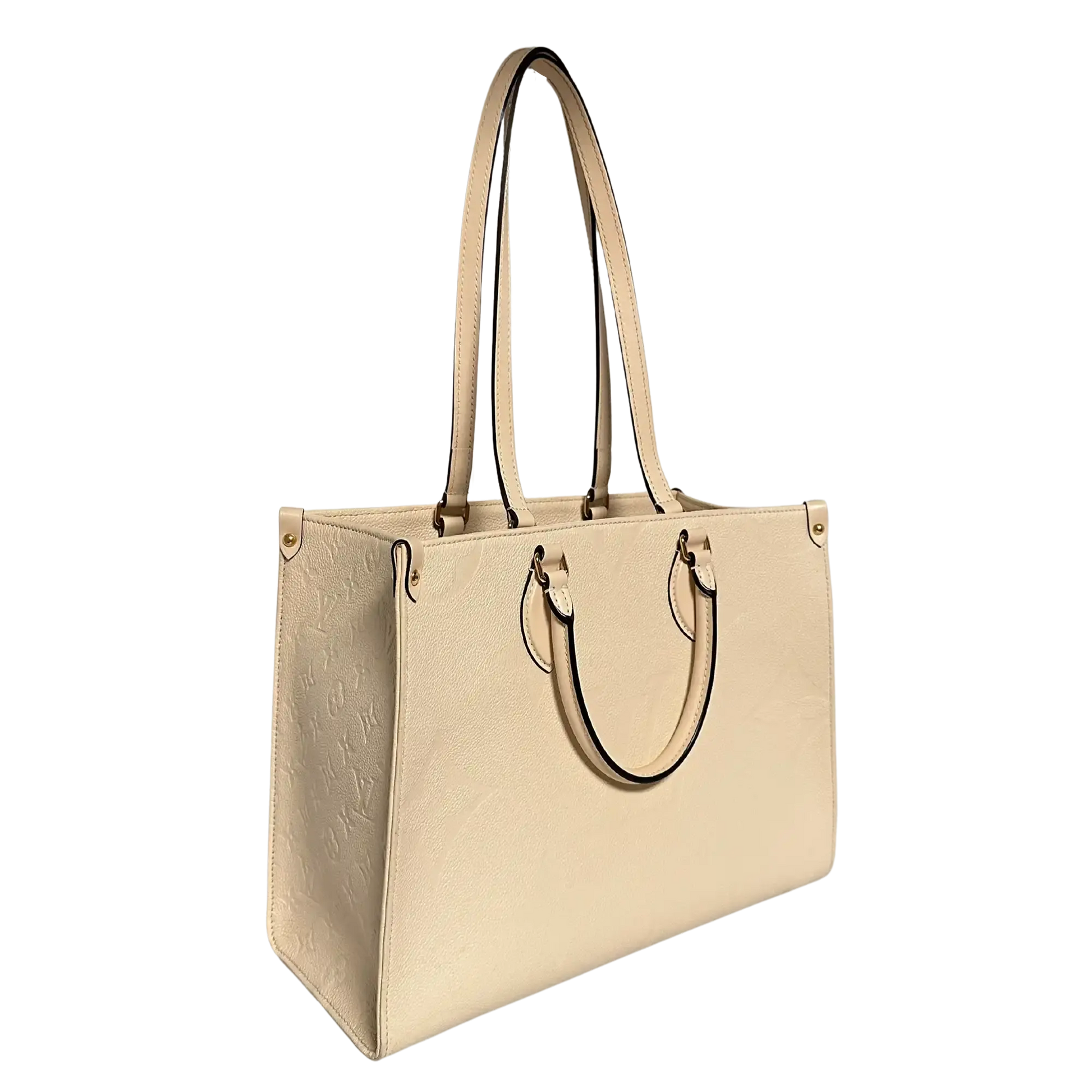 Louis Vuitton Onthego MM mittelgroß  Creme Empreinte Leder Fullset / sehr gut Louis Vuitton