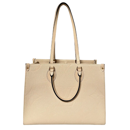 Louis Vuitton Onthego MM mittelgroß  Creme Empreinte Leder Fullset / sehr gut Louis Vuitton