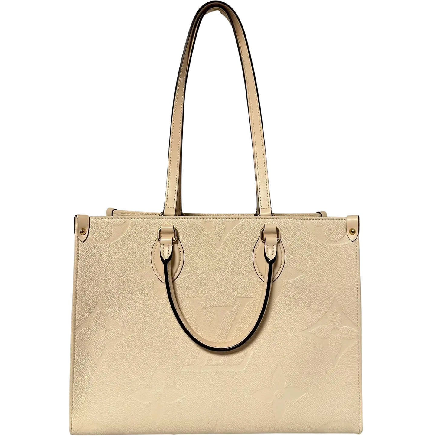 Louis Vuitton Onthego MM mittelgroß  Creme Empreinte Leder Fullset / sehr gut Louis Vuitton