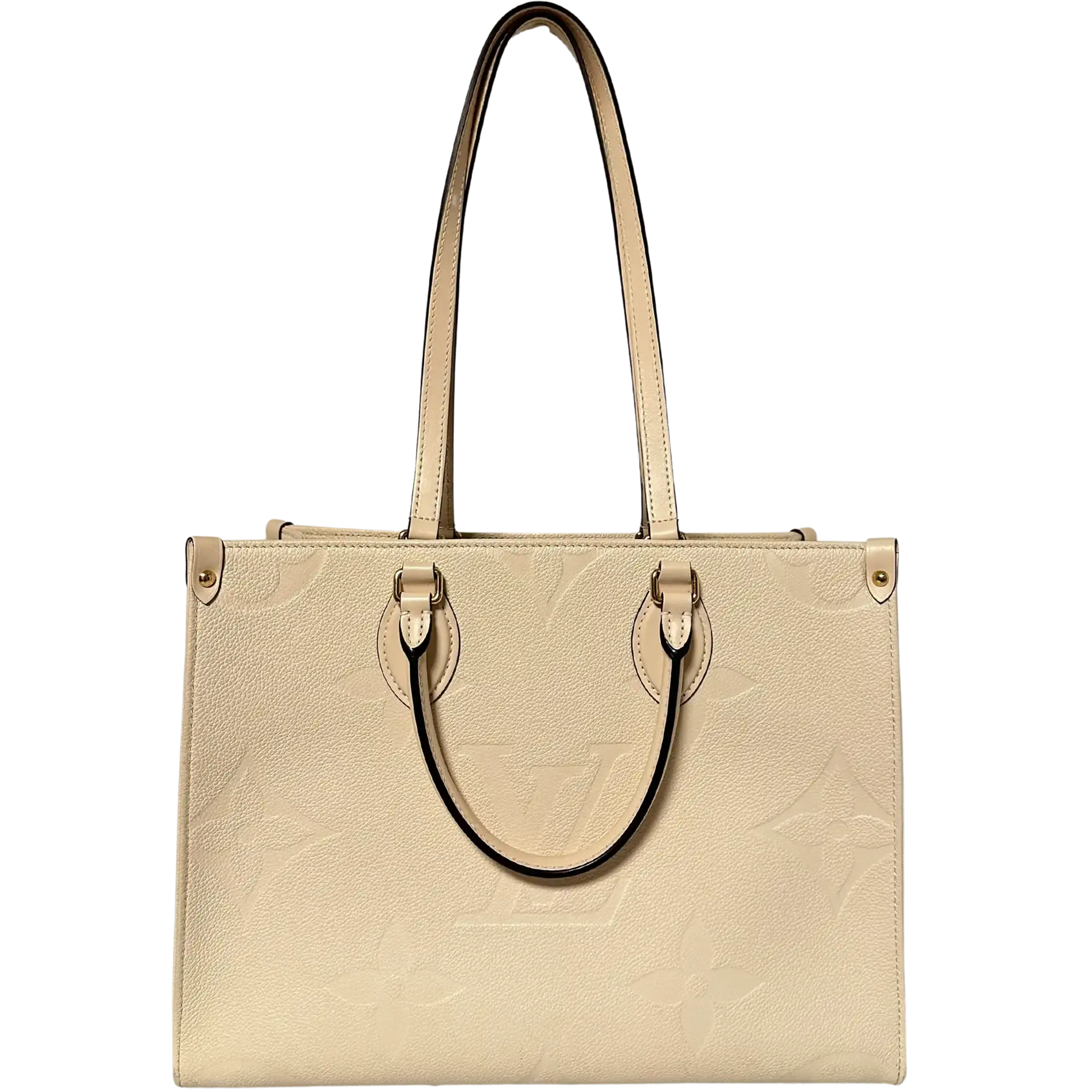 Louis Vuitton Onthego MM mittelgroß  Creme Empreinte Leder Fullset / sehr gut Louis Vuitton