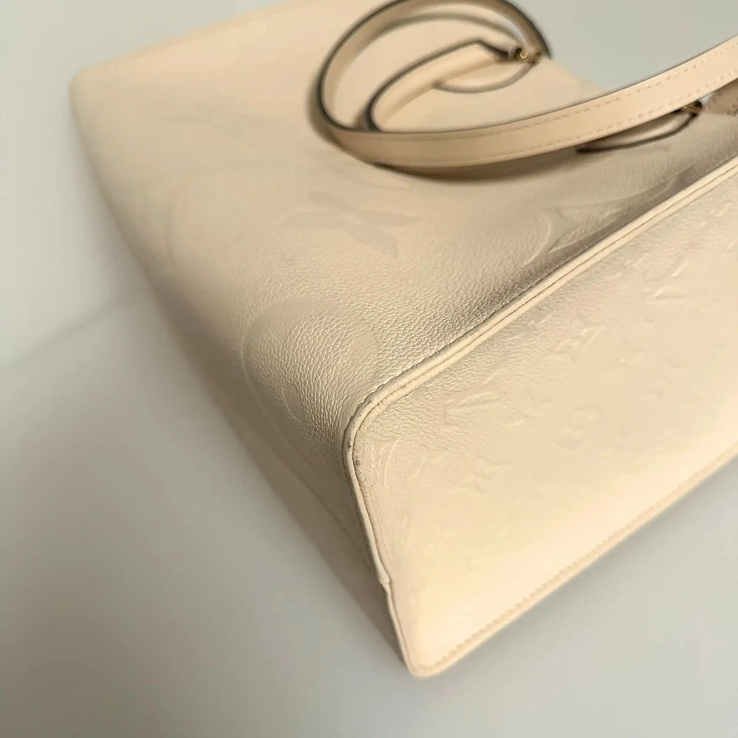 Louis Vuitton Onthego MM mittelgroß  Creme Empreinte Leder Fullset / sehr gut Louis Vuitton