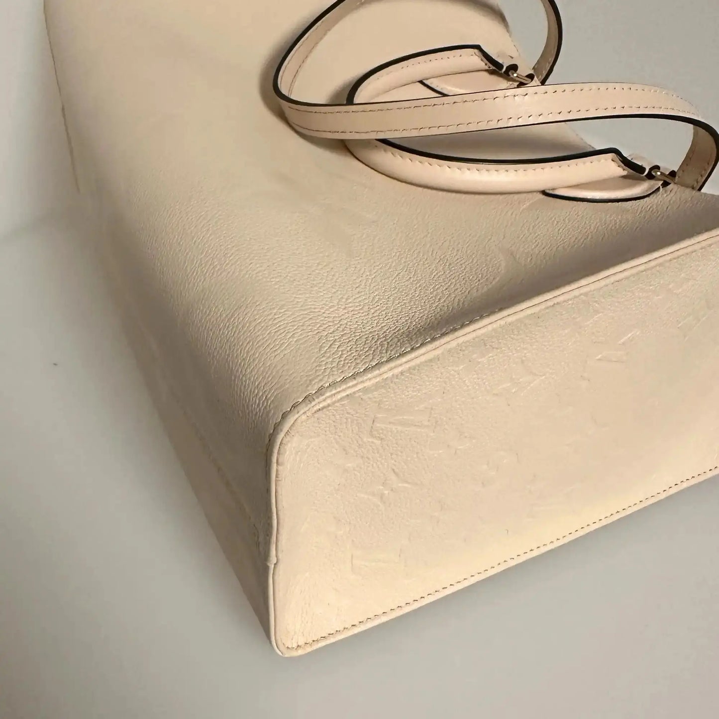 Louis Vuitton Onthego MM mittelgroß  Creme Empreinte Leder Fullset / sehr gut Louis Vuitton
