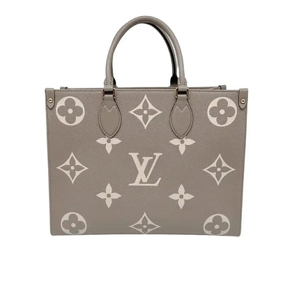 Louis Vuitton Onthego MM mittelgroß Tourterelle / Creme Empreinte Leder Fullset / wie neu - Echtheitscheck