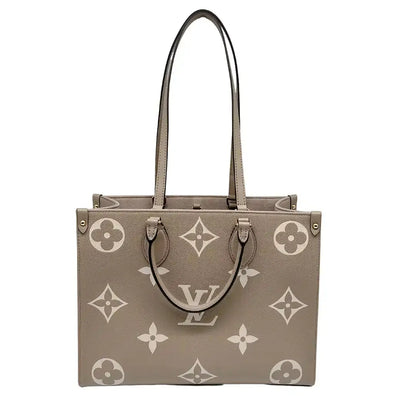 Louis Vuitton Onthego MM mittelgroß Tourterelle / Creme Empreinte Leder Fullset / wie neu - Echtheitscheck