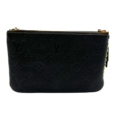 Louis Vuitton Pochette Double Zip M68568 Empreinte Leder schwarz / ungetragen Fullset Louis Vuitton
