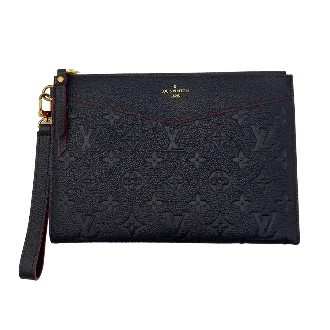 Louis Vuitton Pochette Melanie MM Marine Rouge Empreinte Leder / neuwertig Louis Vuitton