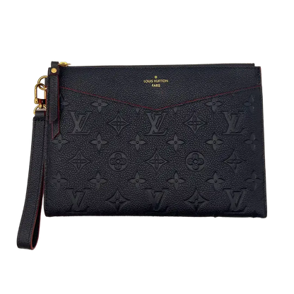Louis Vuitton Pochette Melanie MM Marine Rouge Empreinte Leder / neuwertig Louis Vuitton