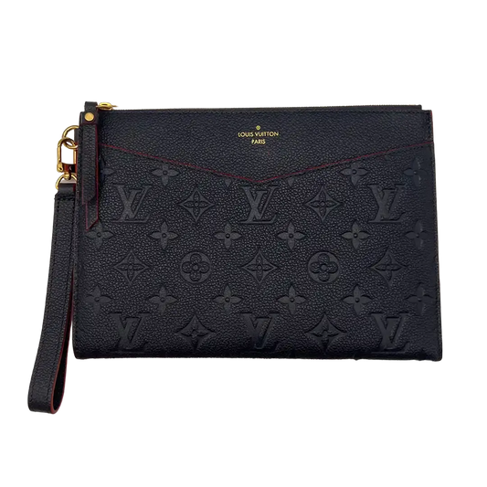 Louis Vuitton Pochette Melanie MM Marine Rouge Empreinte Leder / neuwertig Louis Vuitton