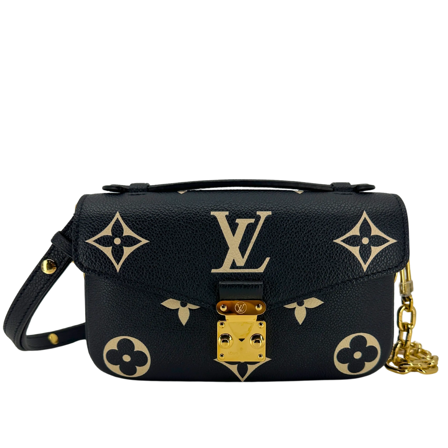 Louis Vuitton Pochette Métis East West Empreinte Leder schwarz / beige M46596 Fullset / neuwertig Louis Vuitton