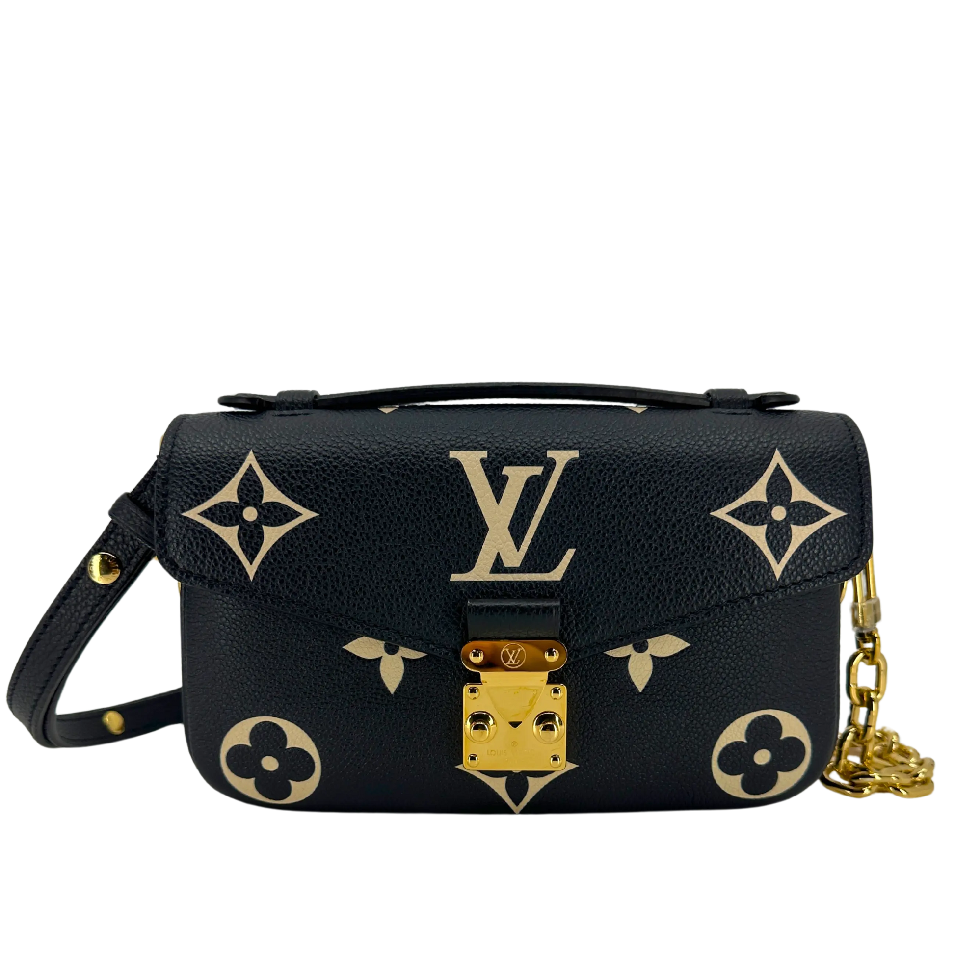 Louis Vuitton Pochette Métis East West Empreinte Leder schwarz / beige M46596 Fullset / neuwertig Louis Vuitton