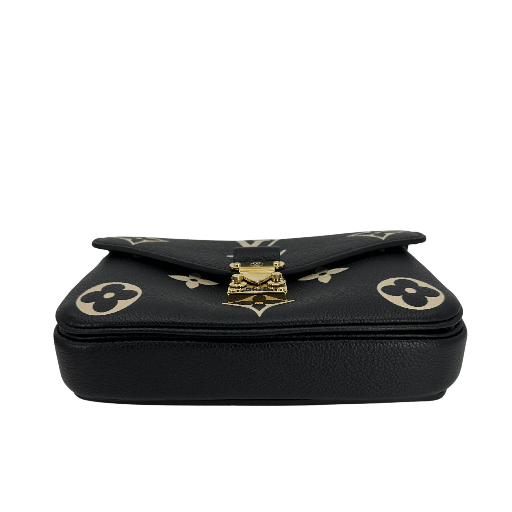 Louis Vuitton Pochette Métis East West Empreinte Leder schwarz / beige M46596 Fullset / neuwertig Louis Vuitton