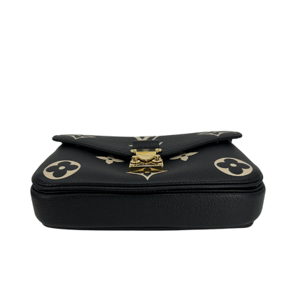 Louis Vuitton Pochette Métis East West Empreinte Leder schwarz / beige M46596 Fullset / neuwertig Louis Vuitton