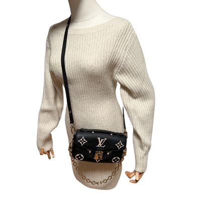 Louis Vuitton Pochette Métis East West Empreinte Leder schwarz / beige M46596 Fullset / neuwertig Louis Vuitton