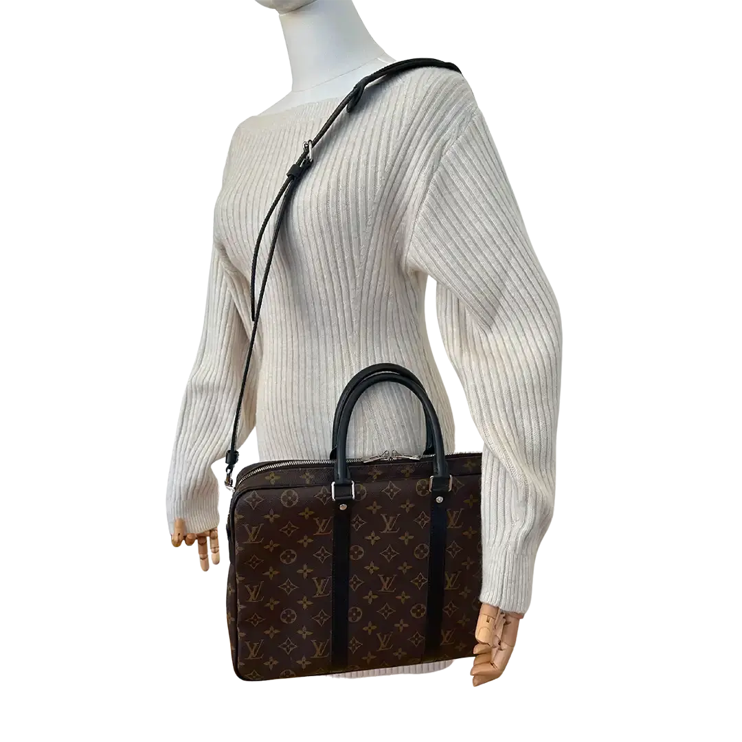 Louis Vuitton Porte Documents Voyage PM braun M52005  / sehr gut Louis Vuitton