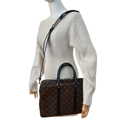 Louis Vuitton Porte Documents Voyage PM braun M52005  / sehr gut Louis Vuitton