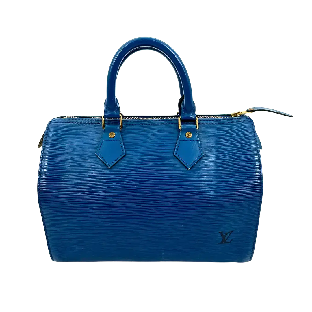Louis Vuitton Speedy 25 Epi Leder Toledo blau / akzeptabel Louis Vuitton