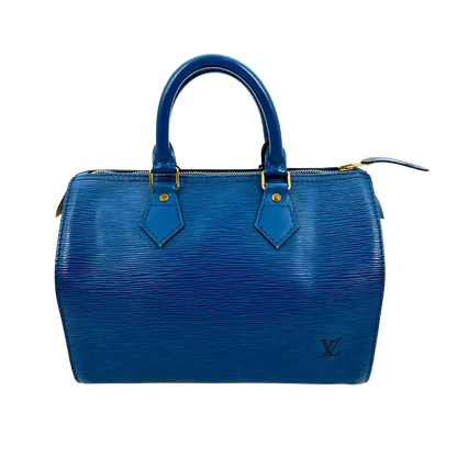 Louis Vuitton Speedy 25 Epi Leder Toledo blau / akzeptabel Louis Vuitton