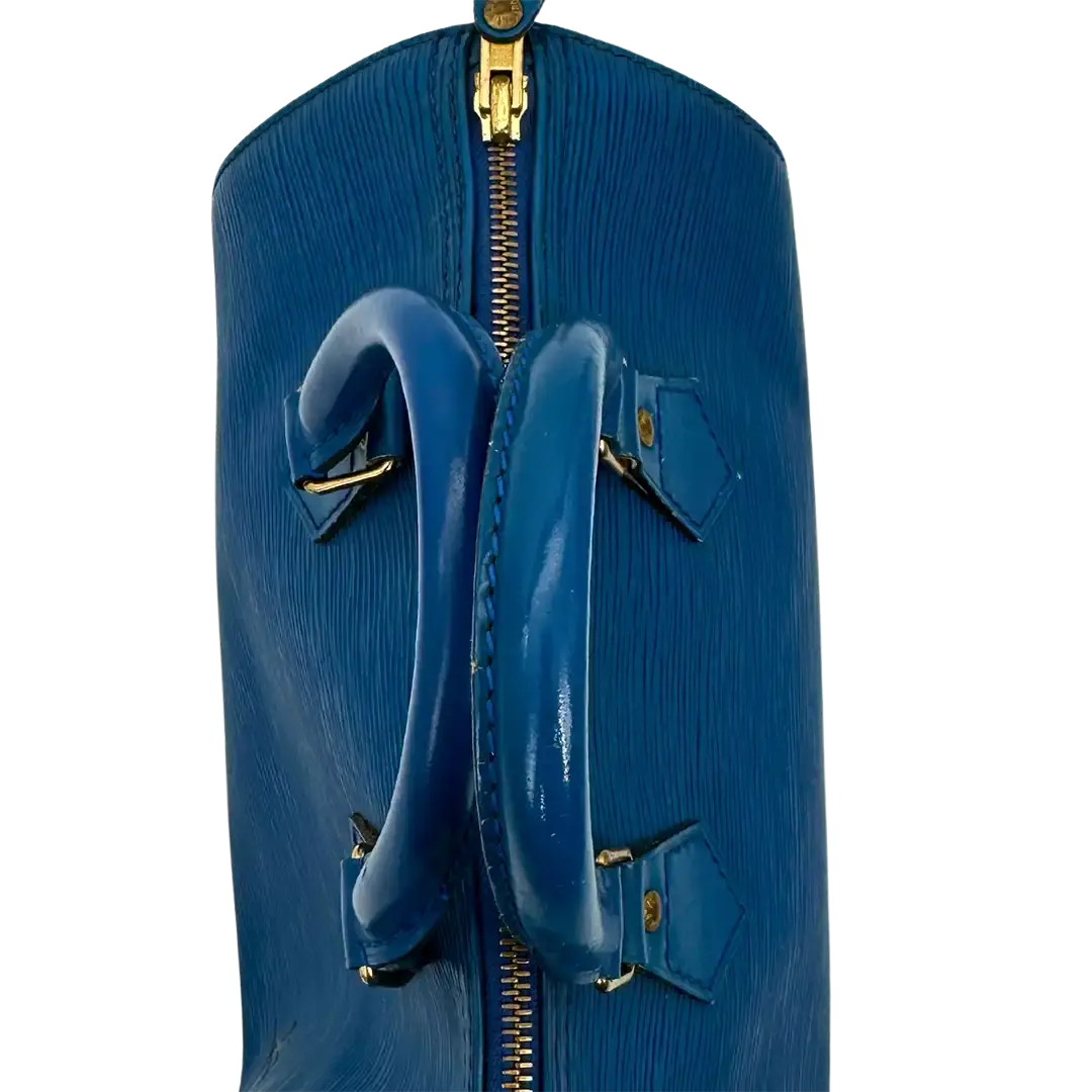 Louis Vuitton Speedy 25 Epi Leder Toledo blau / akzeptabel Louis Vuitton