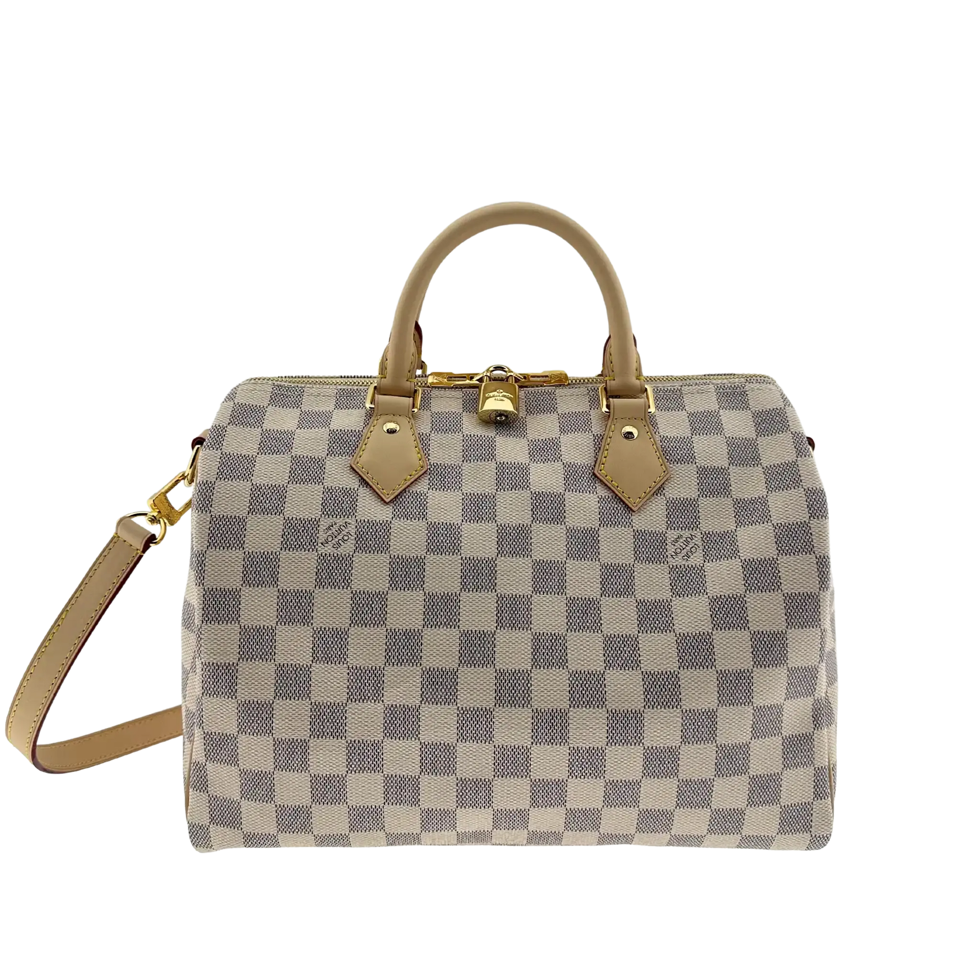 Louis Vuitton Speedy 30 Bandouliere Damier Azur Fullset / ungetragen Louis Vuitton