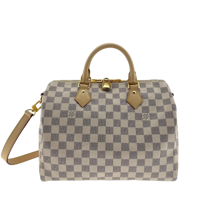 Louis Vuitton Speedy 30 Bandouliere Damier Azur Fullset / ungetragen Louis Vuitton